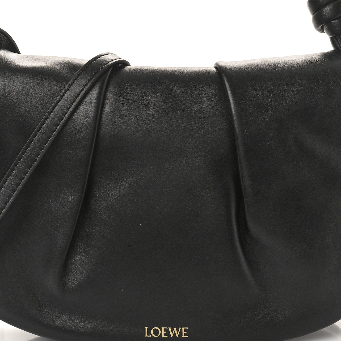 Shiny Nappa Calfskin Paseo Satchel Black