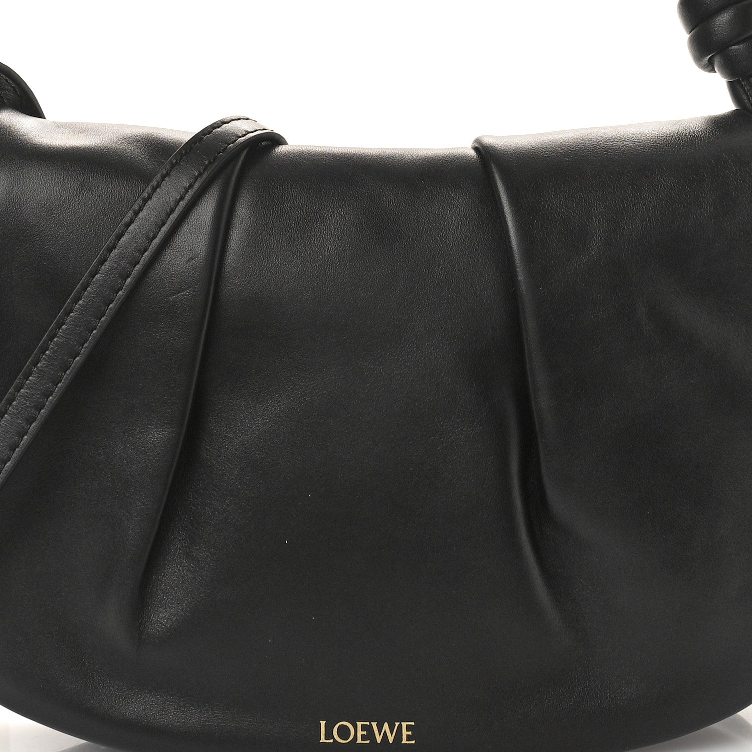 Loewe Shiny Nappa Calfskin Paseo Satchel Black 7 of 10