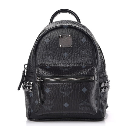 MCM Visetos Studded X-Mini Bebe Boo Backpack Black 1 of 12