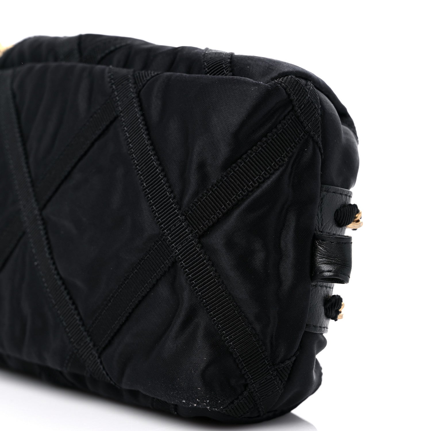 Chanel Nylon Grosgrain Lifestyle Pouch With Sleep Mask Black 10 of 12