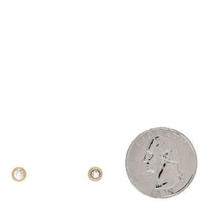 Cartier 18K Yellow Gold Diamond MM D'Amour Earrings 2 of 6