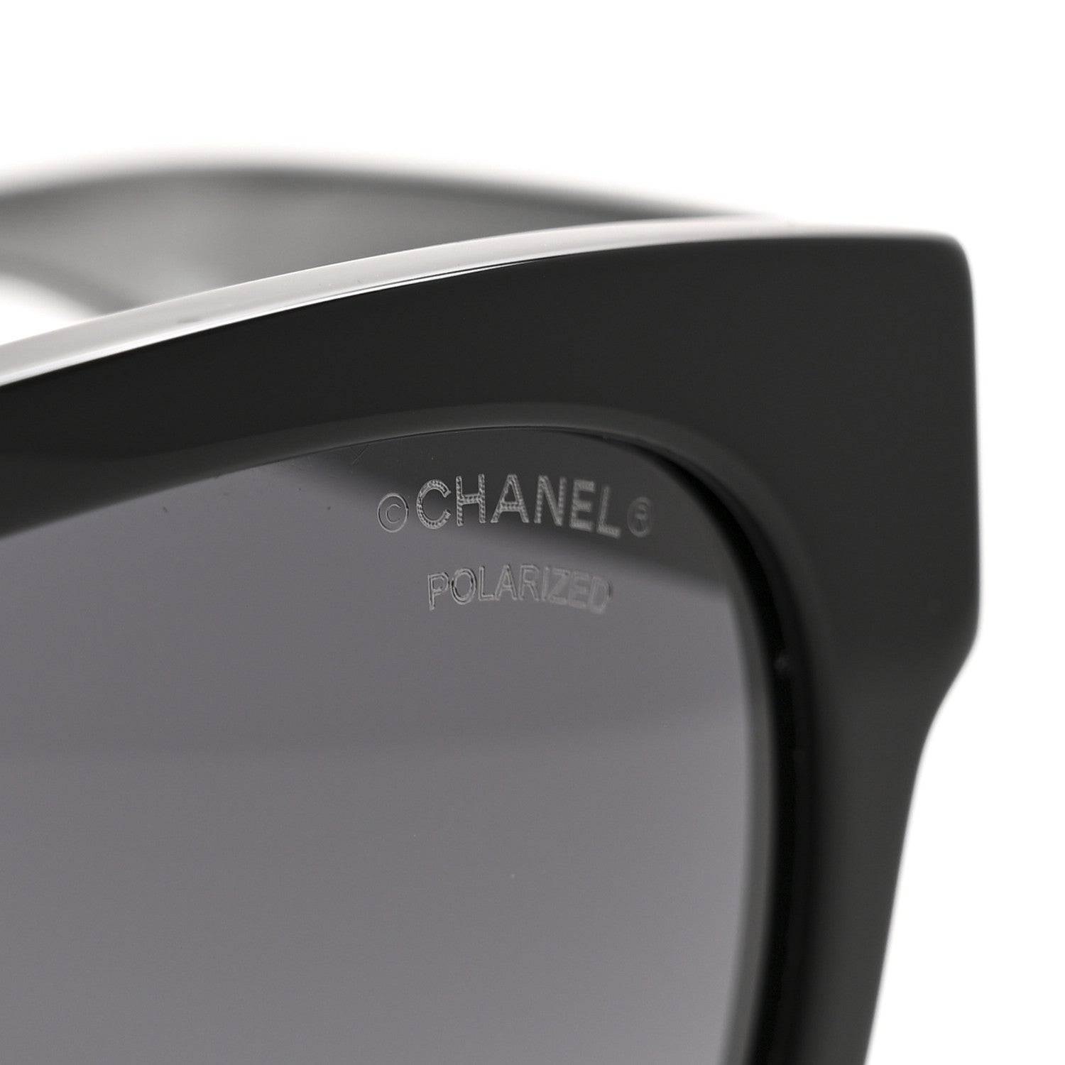 Chanel Acetate Polarized Square CC Sunglasses 5380 Black 7 of 8