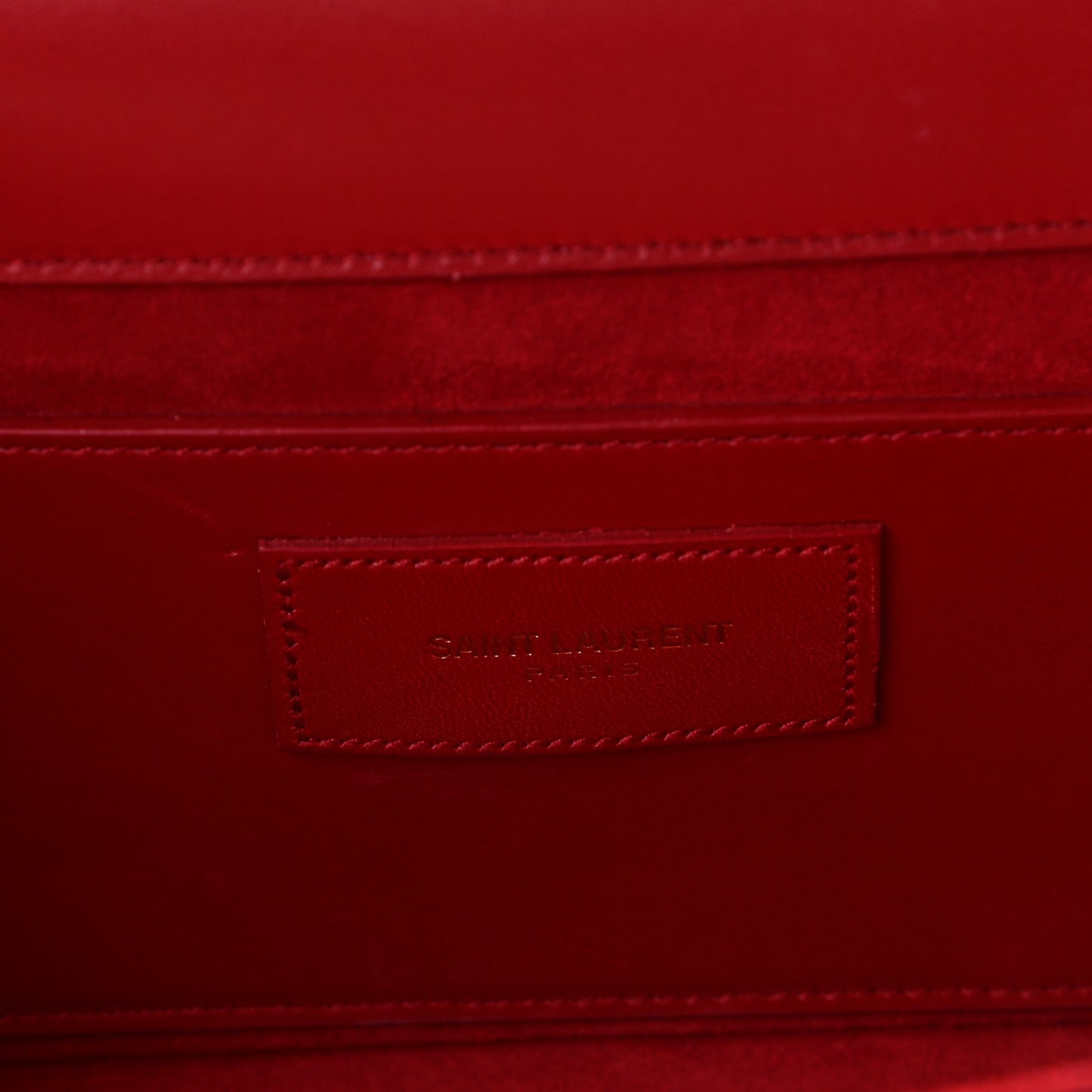 Calfskin Classic Monogram Tassel Clutch Red