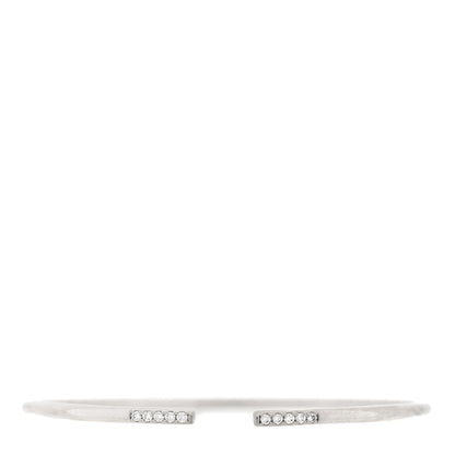 Tiffany 18K White Gold Diamond Metro Wire Bracelet 1 of 4
