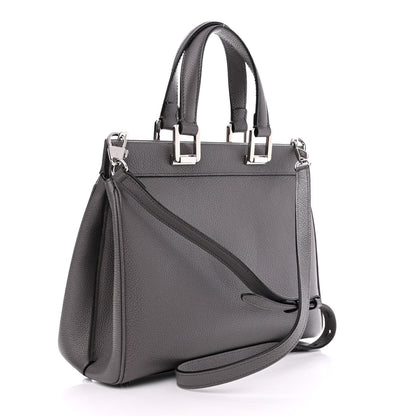 Gucci Grainy Calfskin Small Zumi Top Handle Bag Dusty Grey 3 of 16