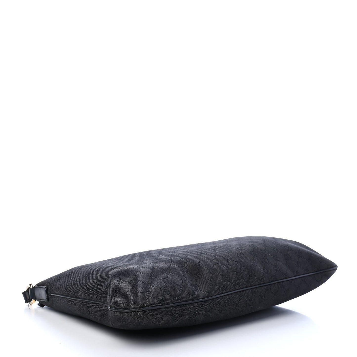 Denim Monogram Flat Messenger Bag Black