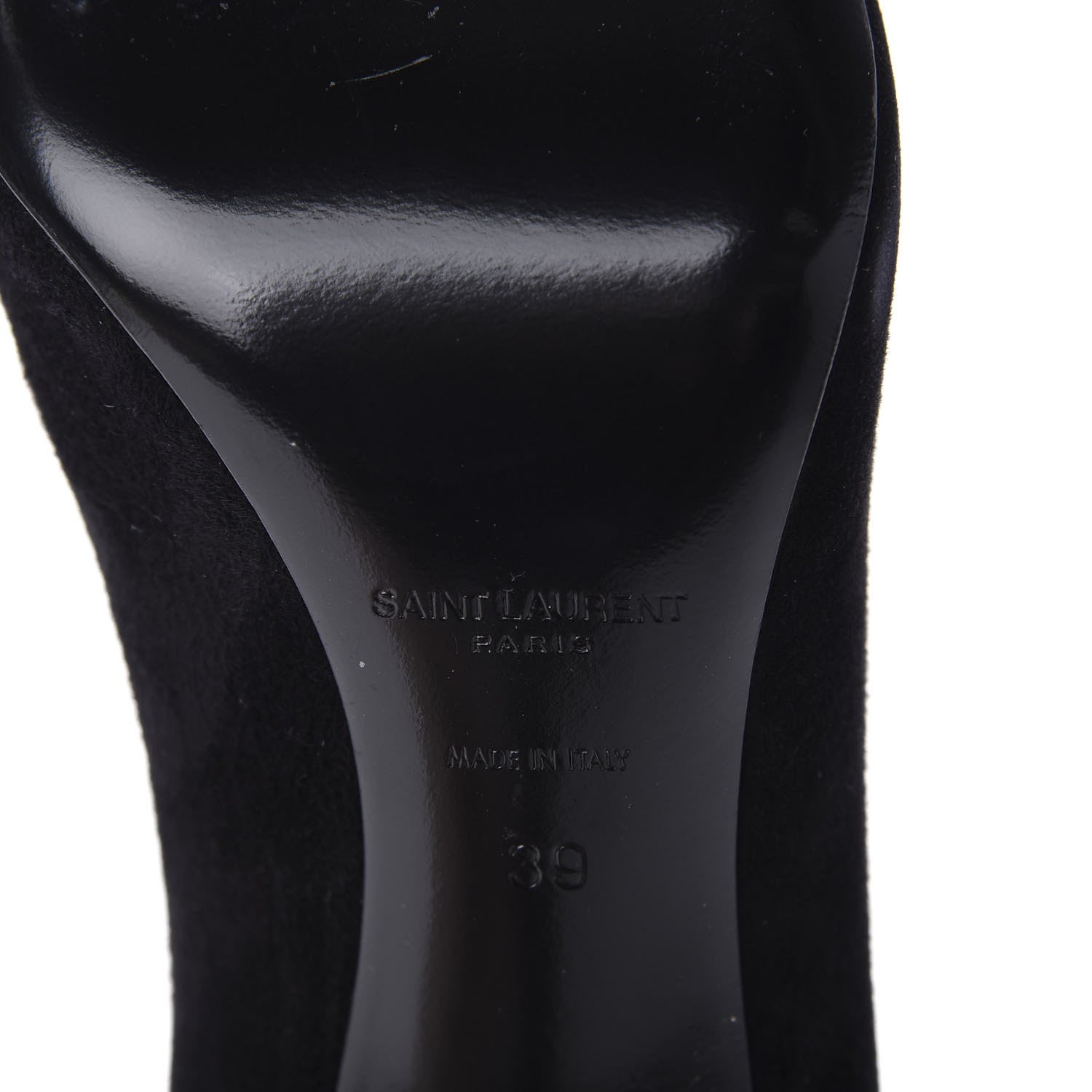 Saint Laurent Suede Calfskin Zoe Pumps 39 Black 9 of 10