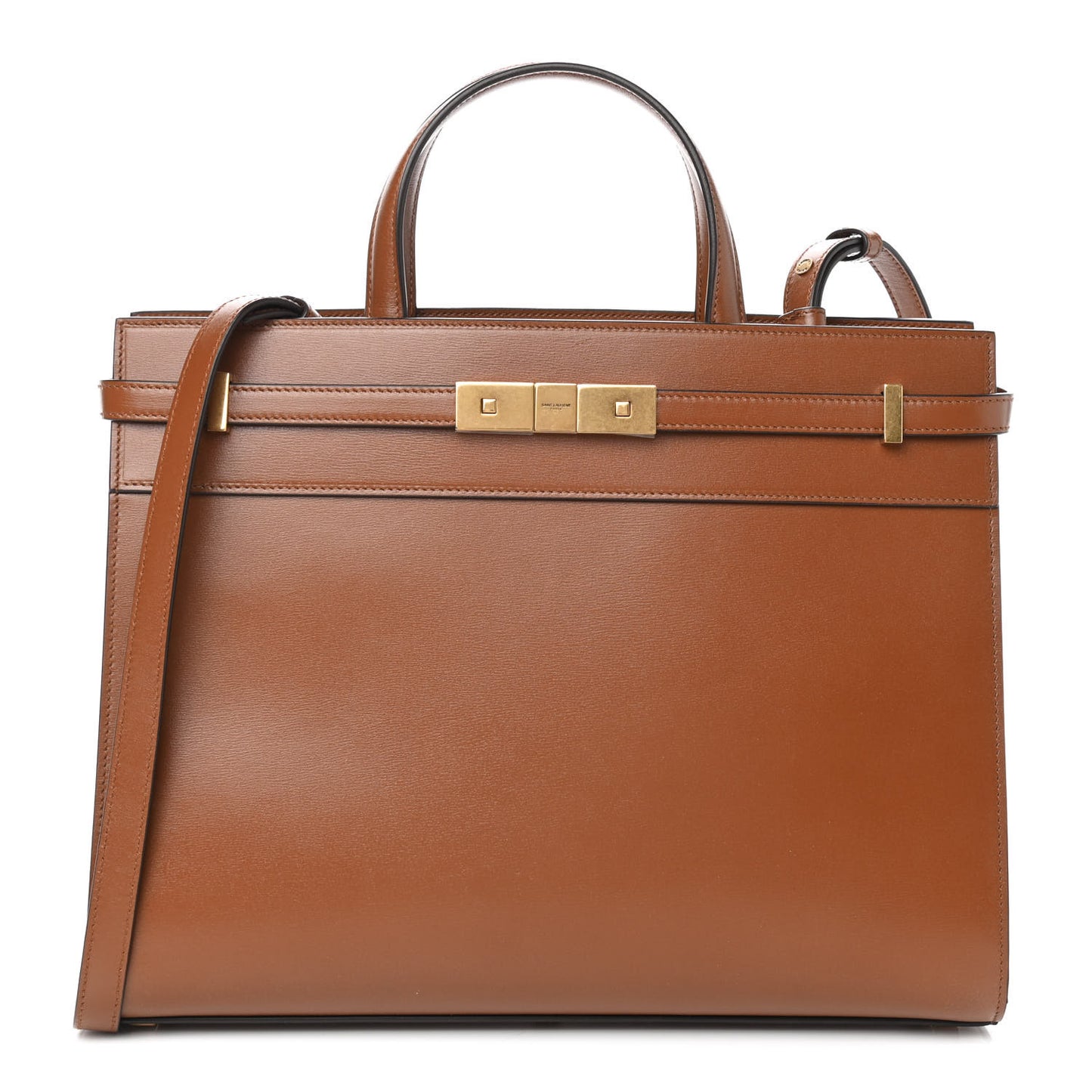 Calfskin Small Manhattan Shopper Tote Brick