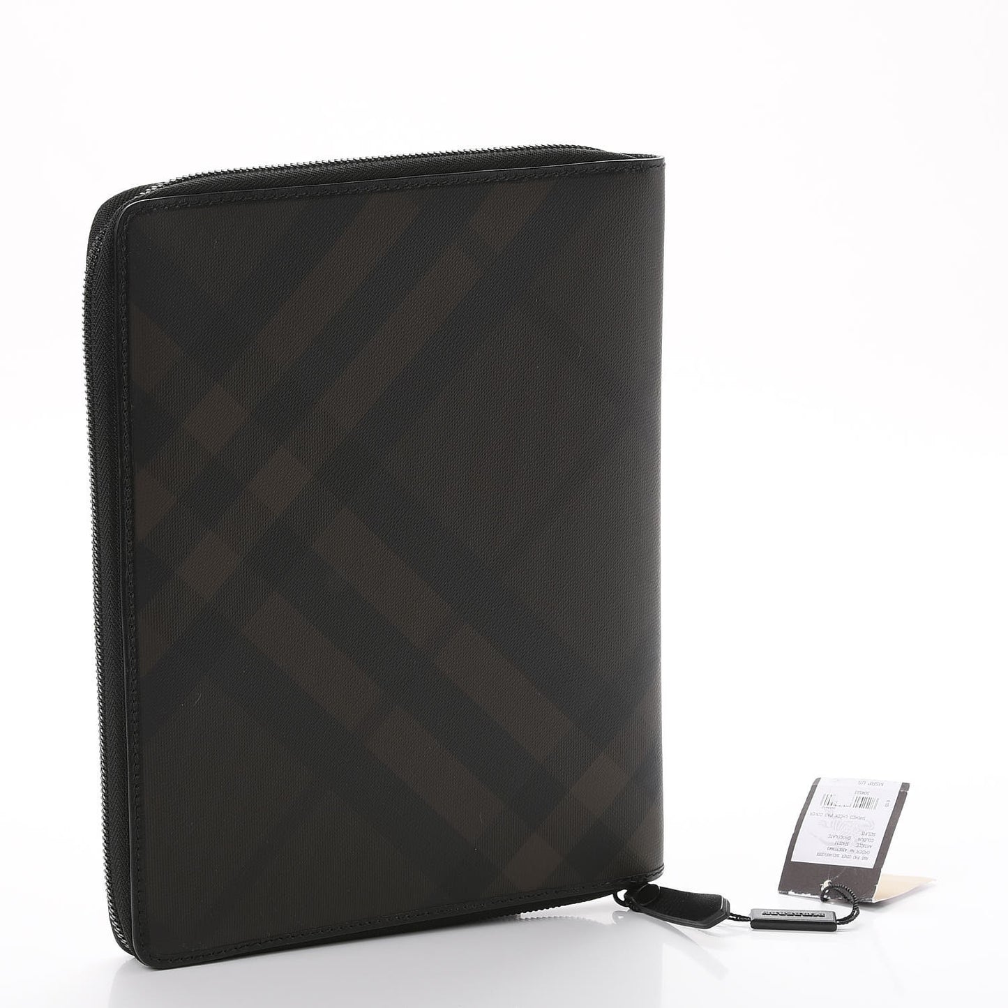 Smoked Check Zip Tablet iPad Case Chocolate
