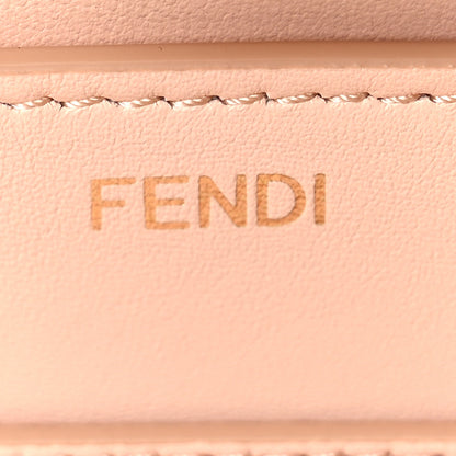 Fendi Vitello Seta Shiny Nappa Medium Peekaboo I SEE U Satchel Blue Velvet Light Rose 7 of 9