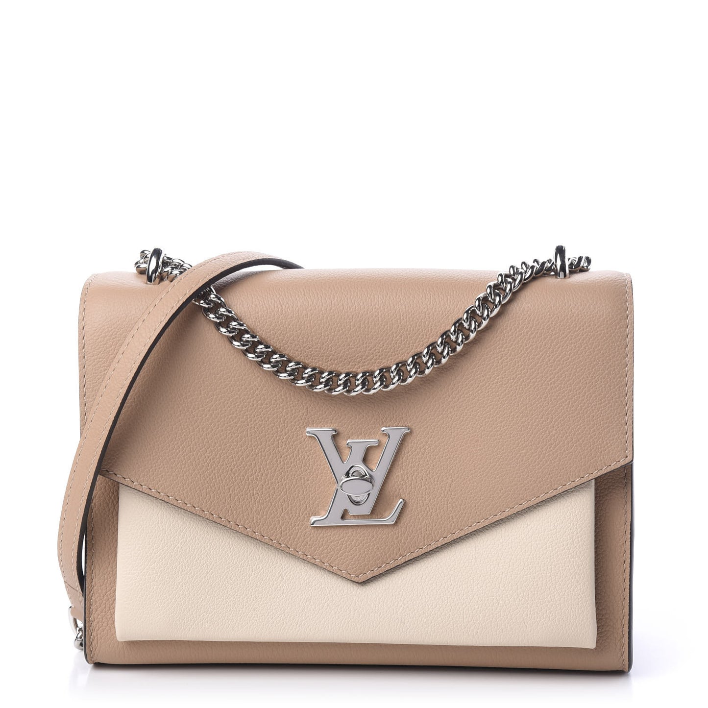 Soft Calfskin Mylockme Chain Bag BB Papyrus Creme