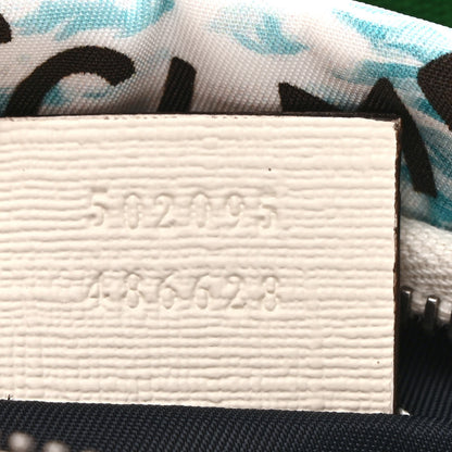Gucci Nylon Merveilleux Strawberry Print Childrens Belt Bag Light Blue Red Dusty White 7 of 9