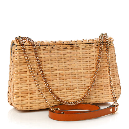 Gucci Glazed Wicker Small Cestino Shoulder Bag Natural 3 of 12