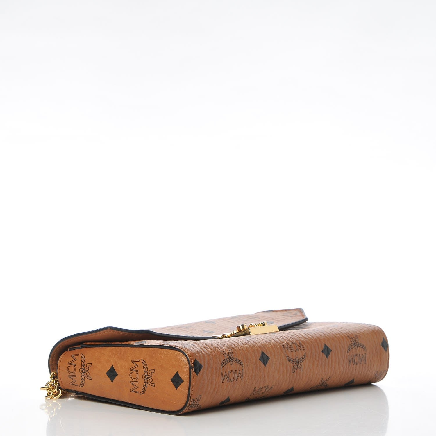 MCM Visetos Small Millie Crossbody Bag Cognac 4 of 14