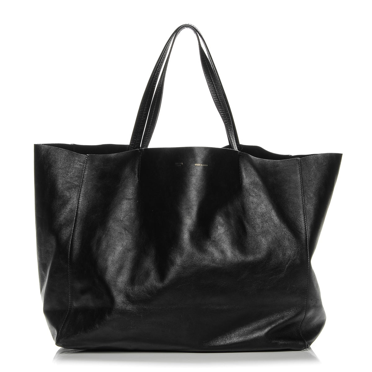Celine Lambskin Horizontal Cabas Bag Black 1 of 12