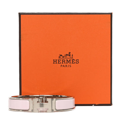Hermes Enamel Narrow Clic Clac H Bracelet PM Rose Nymph 5 of 5