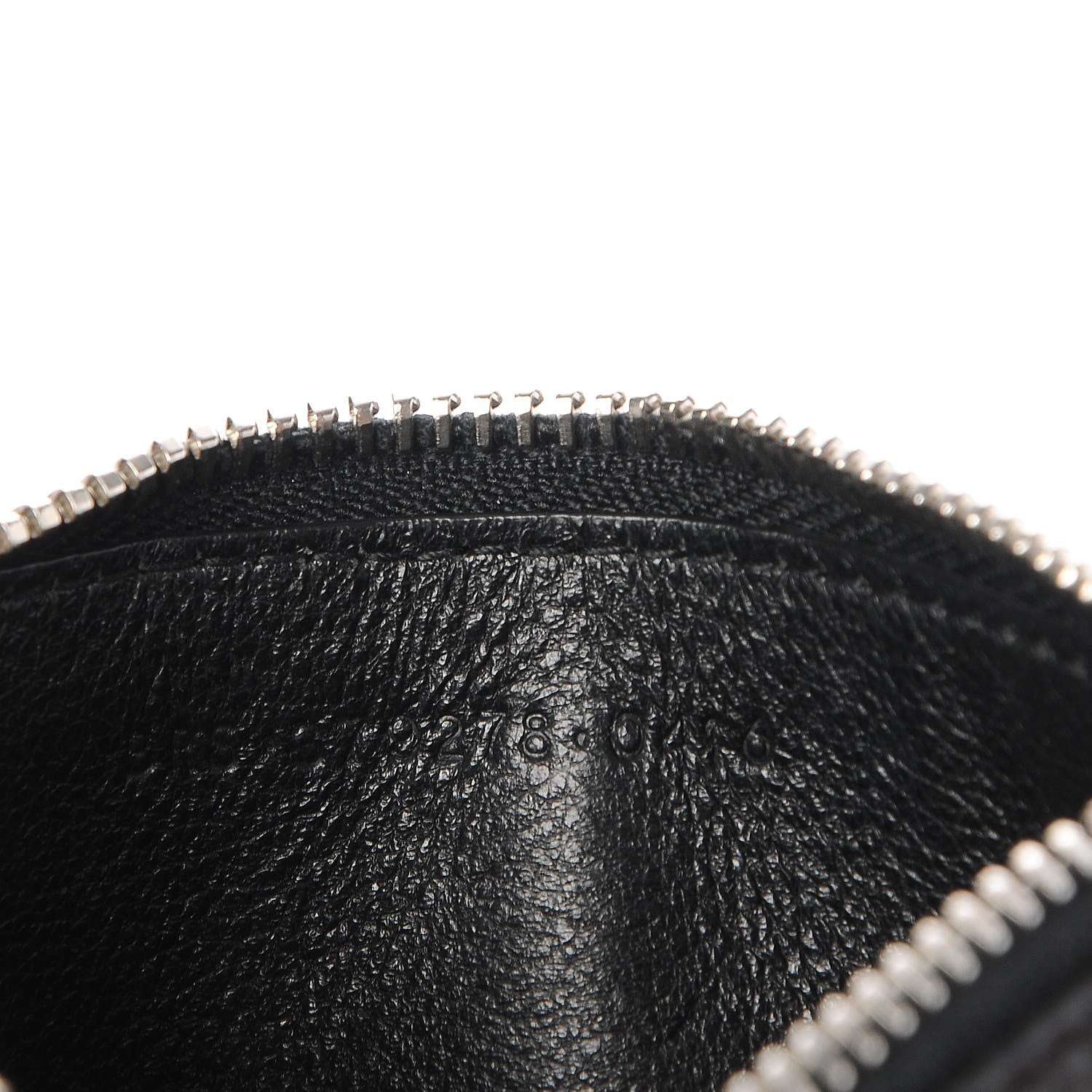 Saint Laurent Grained Calfskin 5 Fragments Zip Pouch Card Holder Black 7 of 9