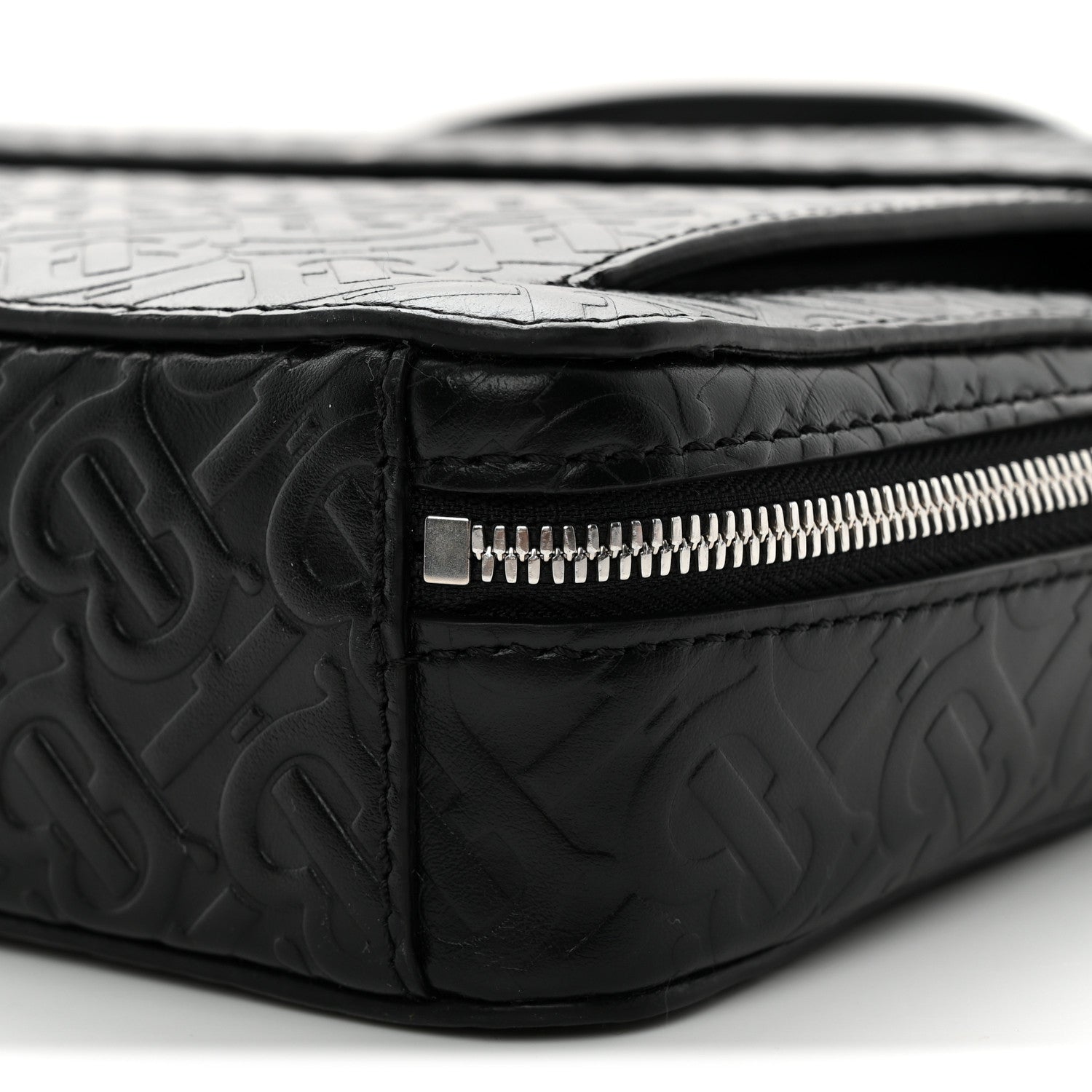 Burberry Calfskin Embossed TB Triple Stud Briefcase Black 8 of 10