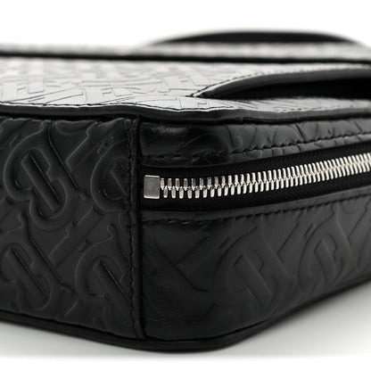 Burberry Calfskin Embossed TB Triple Stud Briefcase Black 8 of 10