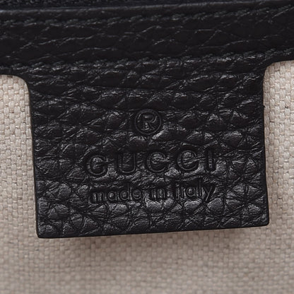 Gucci Calfskin Small GG Marmont Top Handle Bag Black 6 of 8
