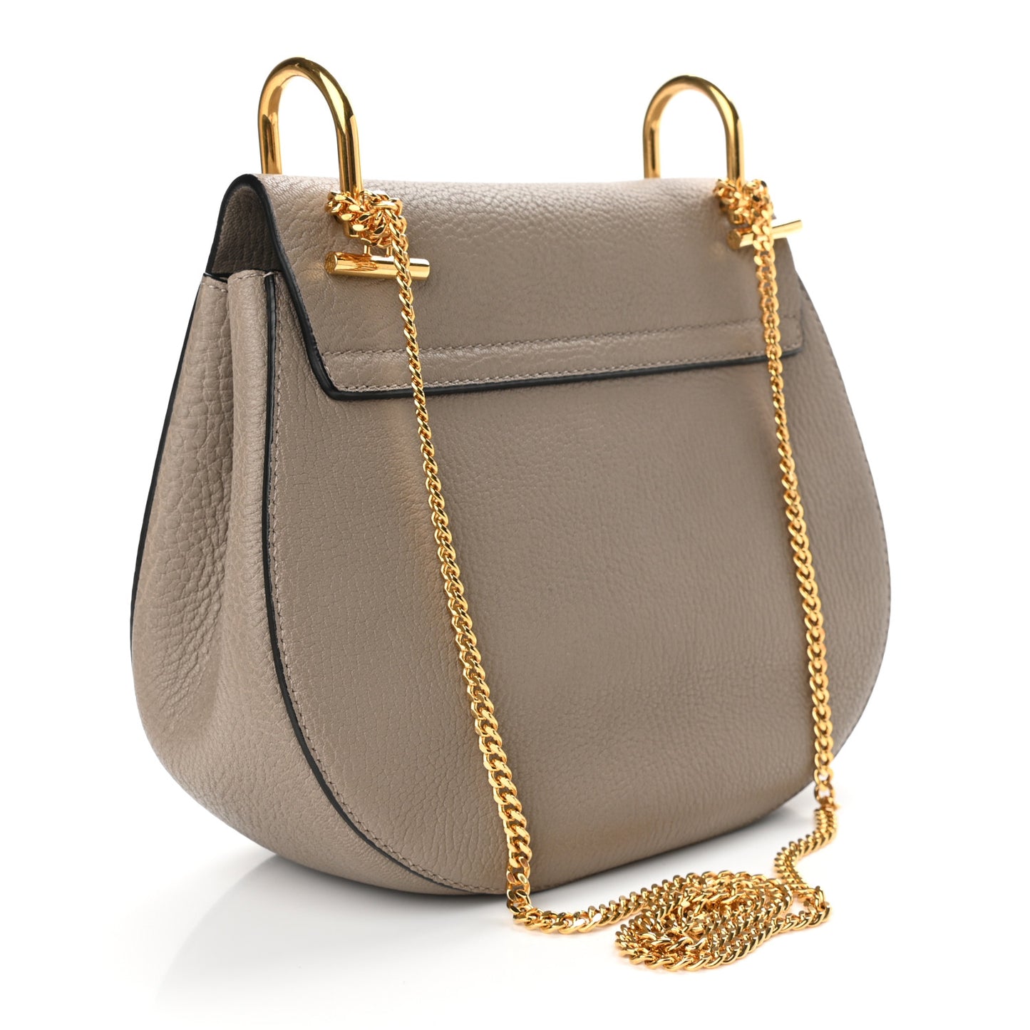 Grained Lambskin Drew Shoulder Bag Motty Grey