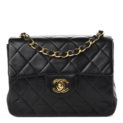 Chanel Lambskin Quilted Mini Square Flap Black 1 of 9
