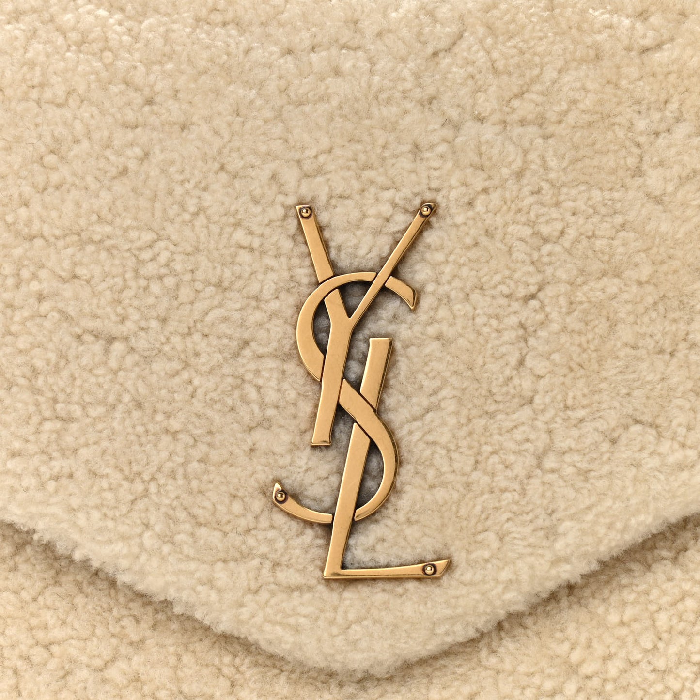 Shearling Medium Loulou Shoulder Bag Natural