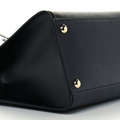 Prada Saffiano Metal Top Handle Black 9 of 10
