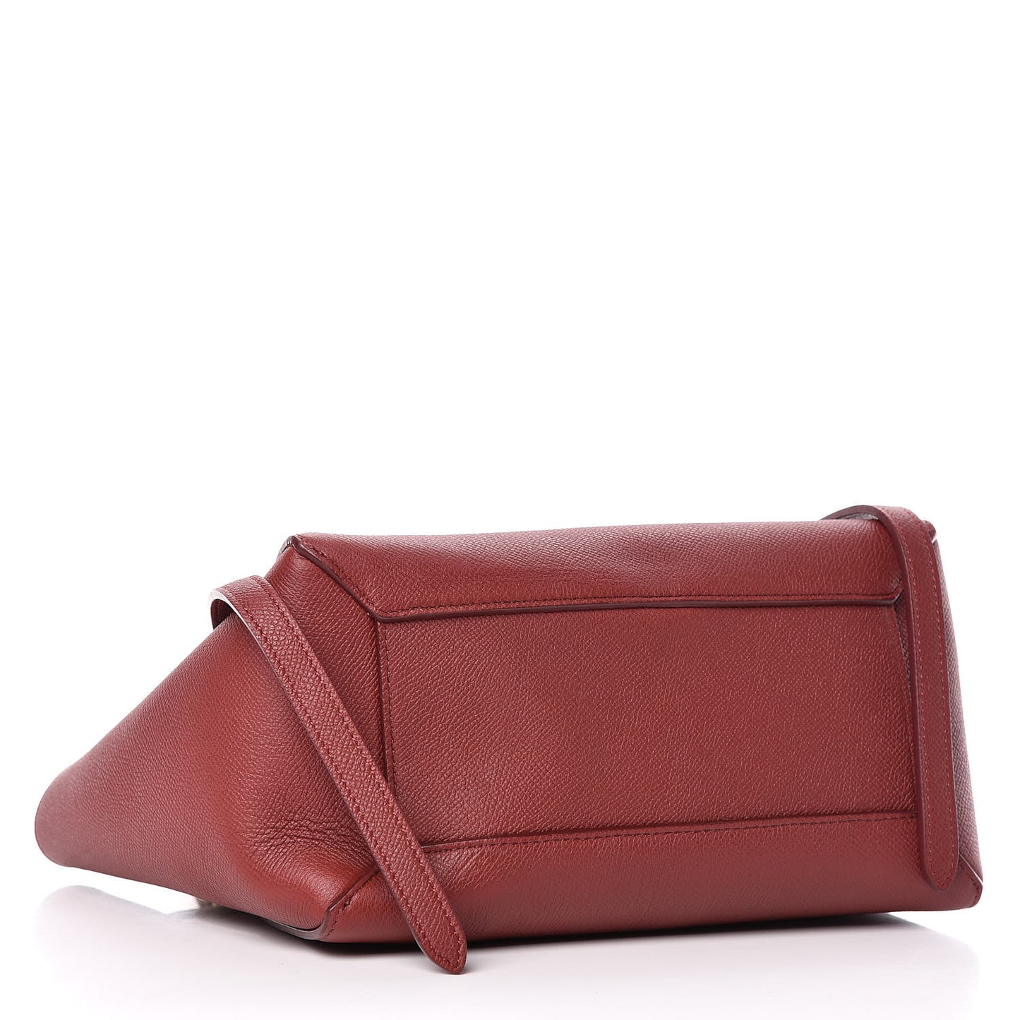 Grained Calfskin Micro Belt Bag Light Burgundy