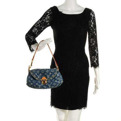 Louis Vuitton Monogram Denim Mini Pleaty Blue 2 of 7