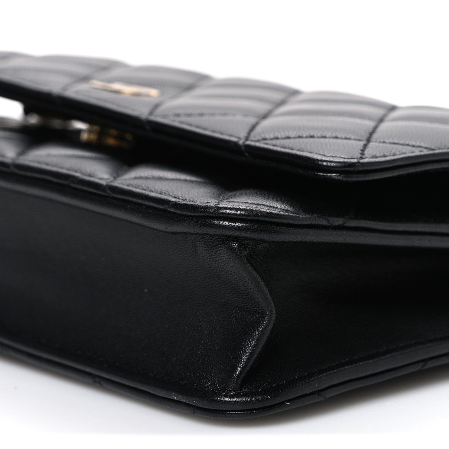 Chanel Lambskin Quilted Wallet On Chain WOC Black 11 of 11