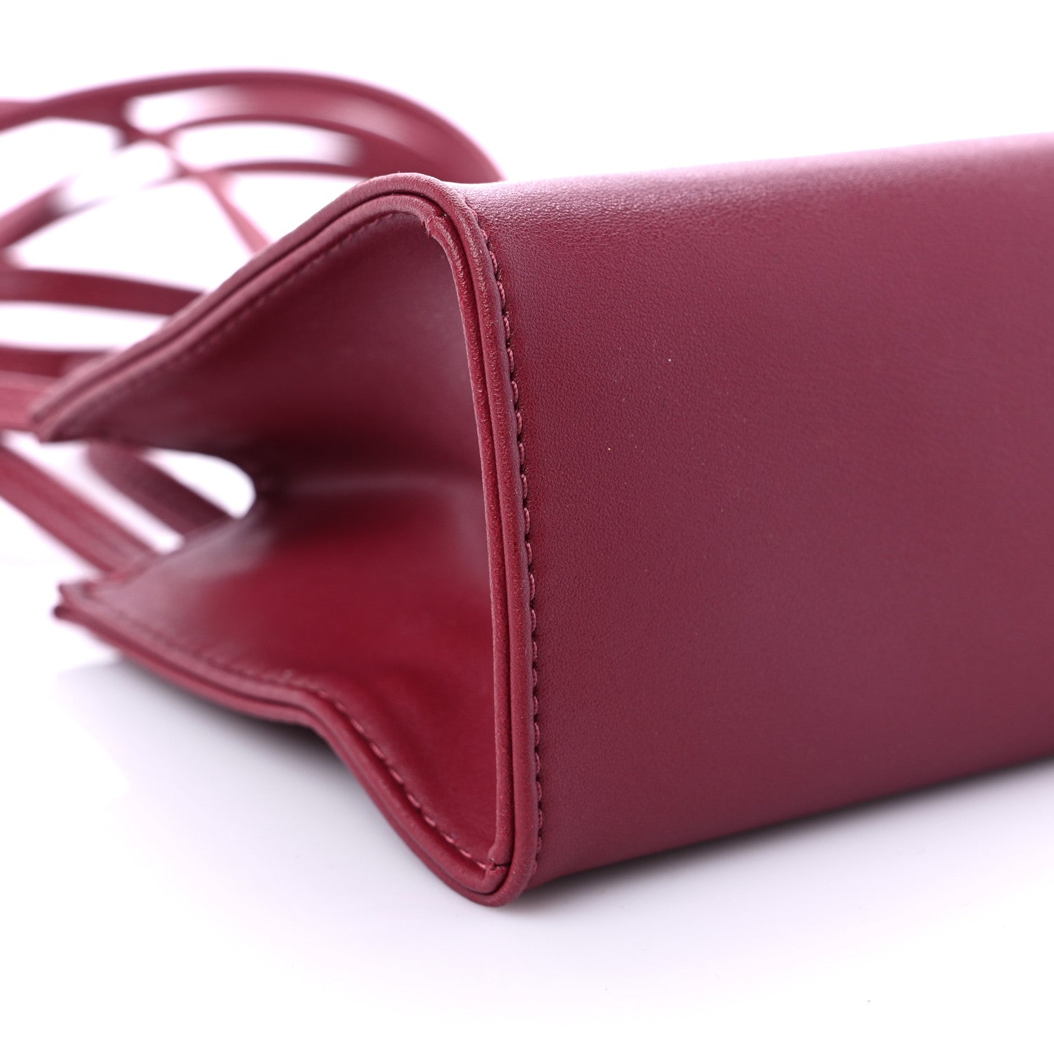 Telfar Vegan Leather Small Shopping Bag Oxblood 7 of 9