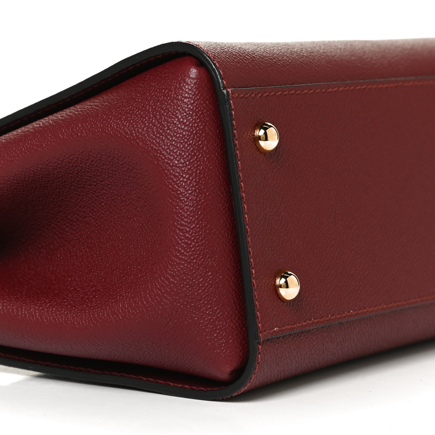 Burberry Soft Grain Calfskin Small Buckle Tote Antique Red 10 of 14