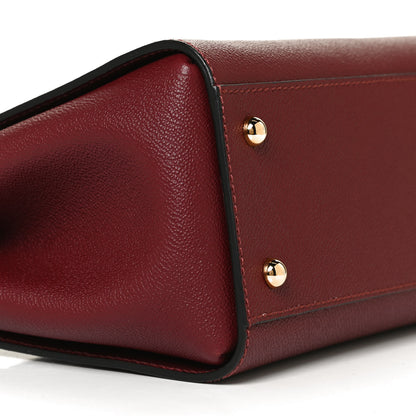 Burberry Soft Grain Calfskin Small Buckle Tote Antique Red 10 of 14