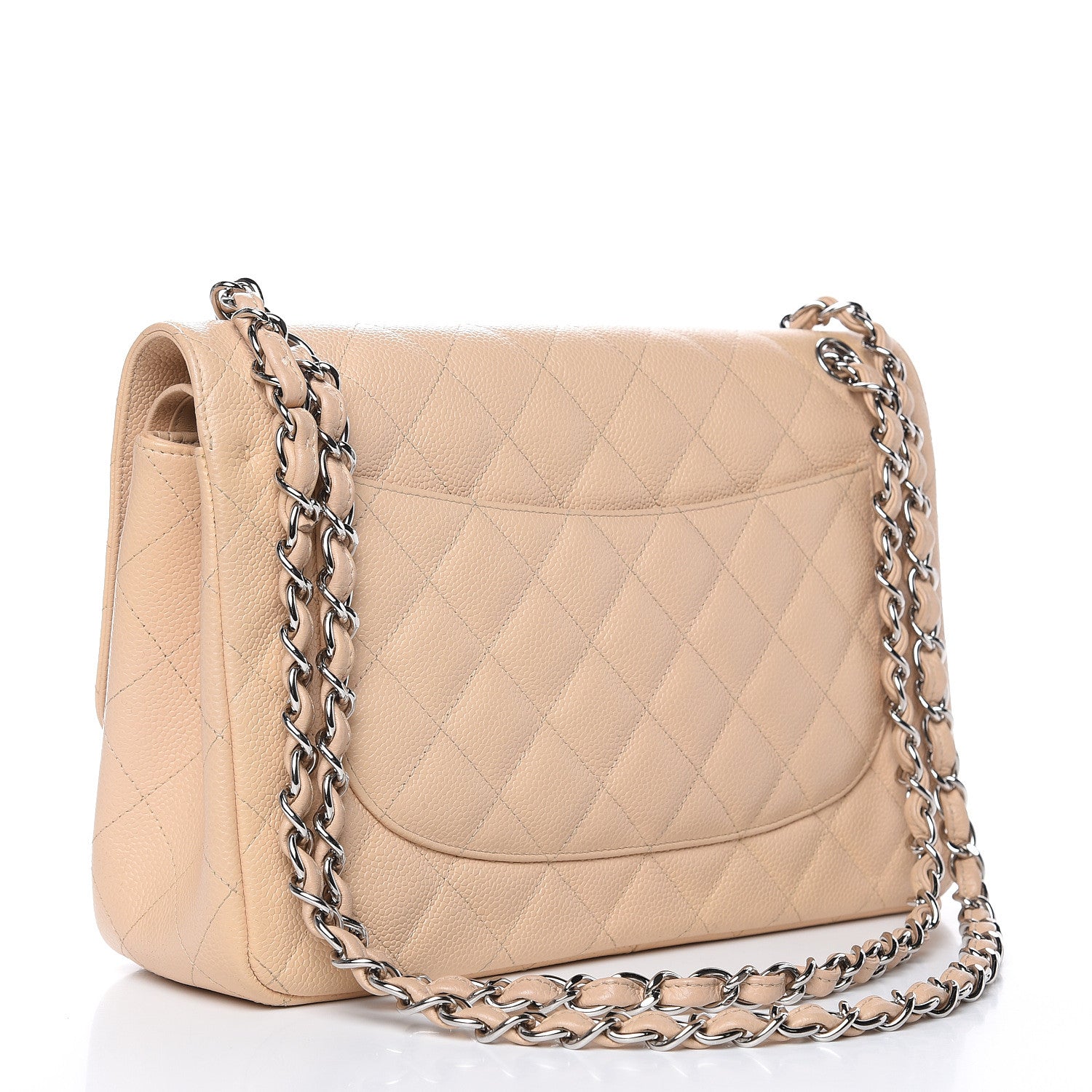 Chanel Caviar Quilted Jumbo Double Flap Beige Clair 3 of 12