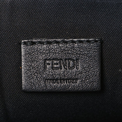 Fendi Vitello Dolce Fox Fur Monster Eyes Mini 2Jours Pouch Black Yellow 6 of 10