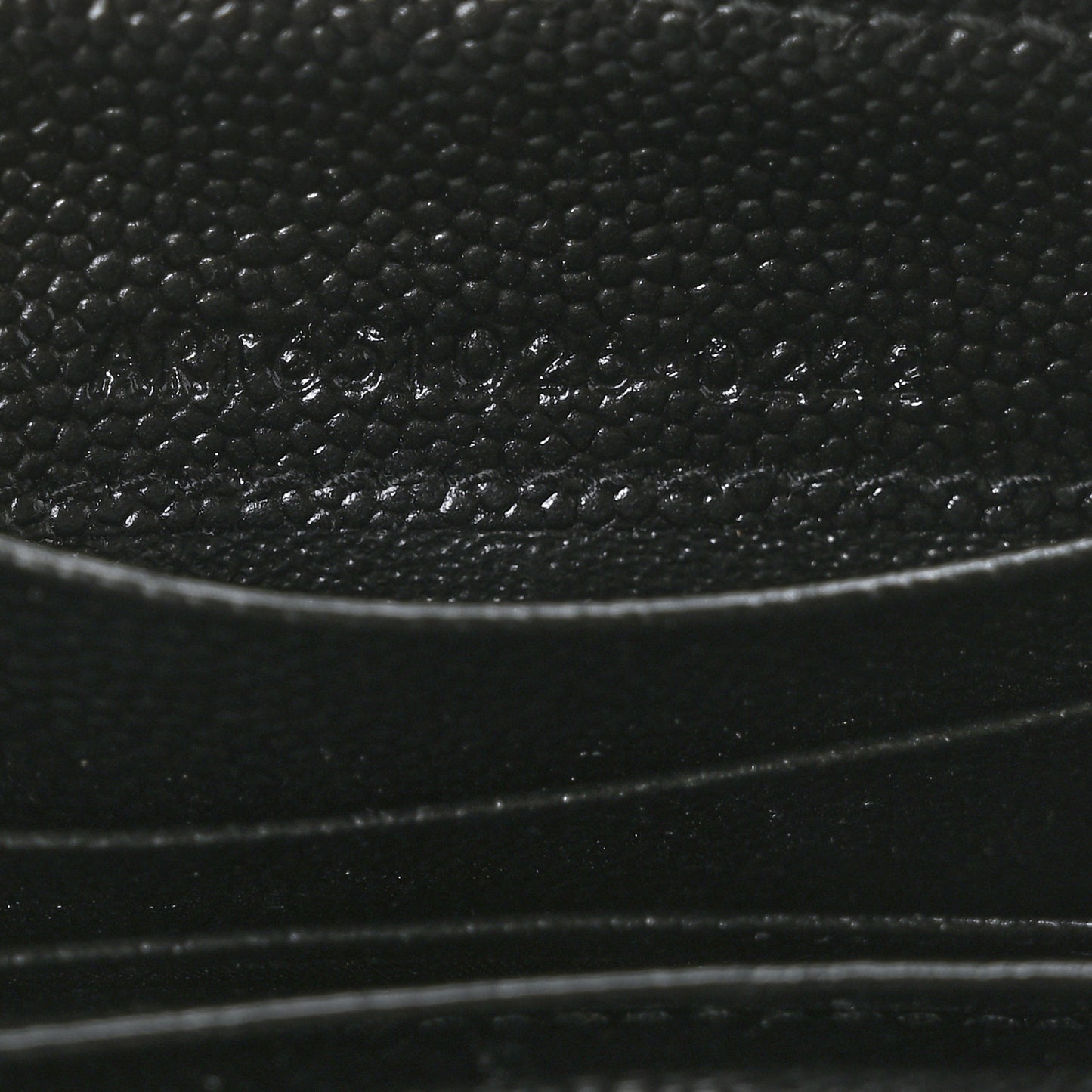 Grain De Poudre Textured Mixed Matelasse Triquilt Small Monogram Envelope Wallet Black