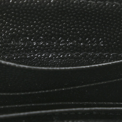 Saint Laurent Grain De Poudre Textured Mixed Matelasse Triquilt Small Monogram Envelope Wallet Black 7 of 7