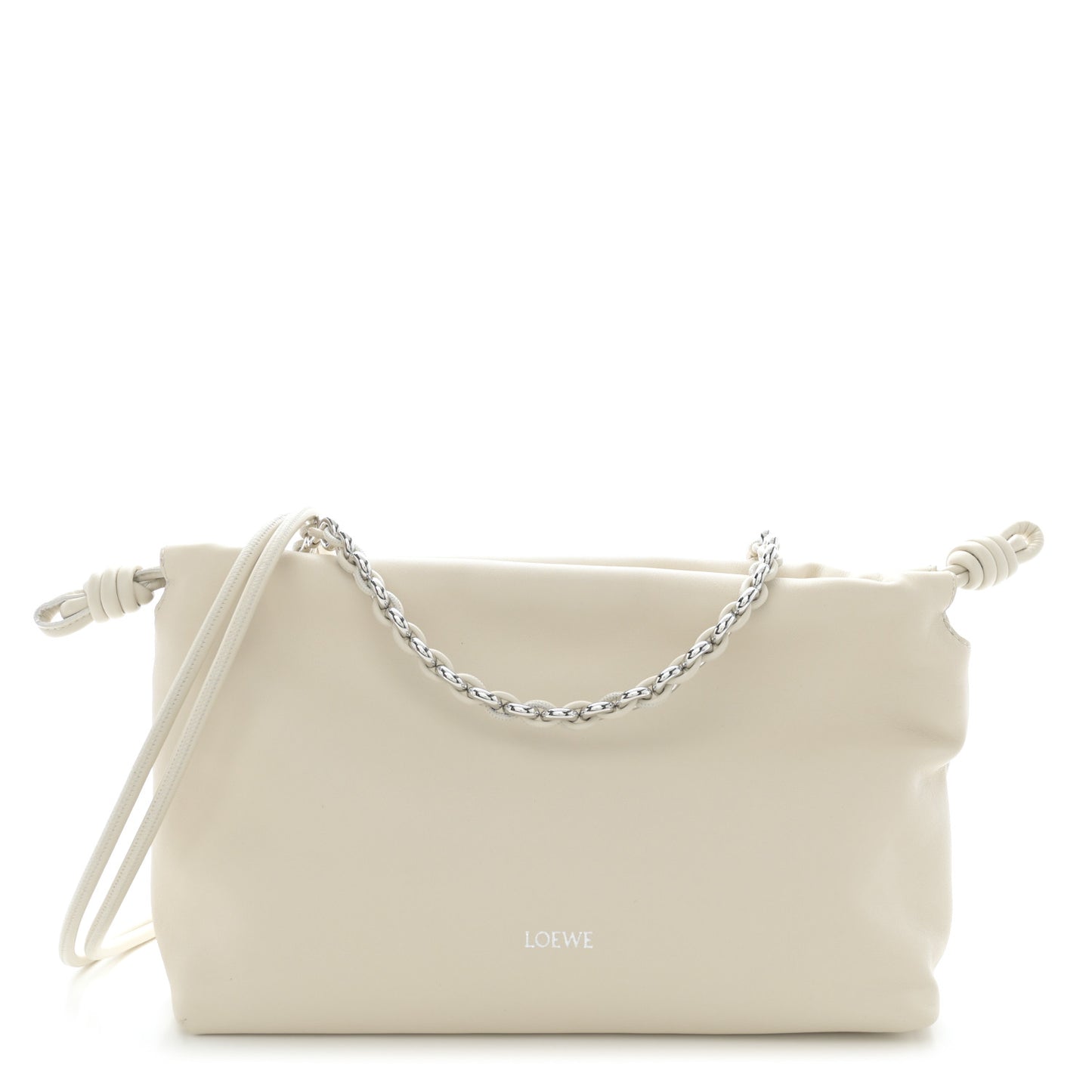 Mellow Nappa Medium Donut Chain Flamenco Knot Clutch Sea Salt