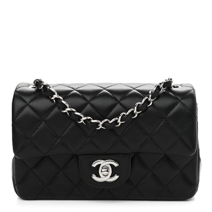 Chanel Lambskin Quilted Mini Rectangular Flap Black 1 of 9