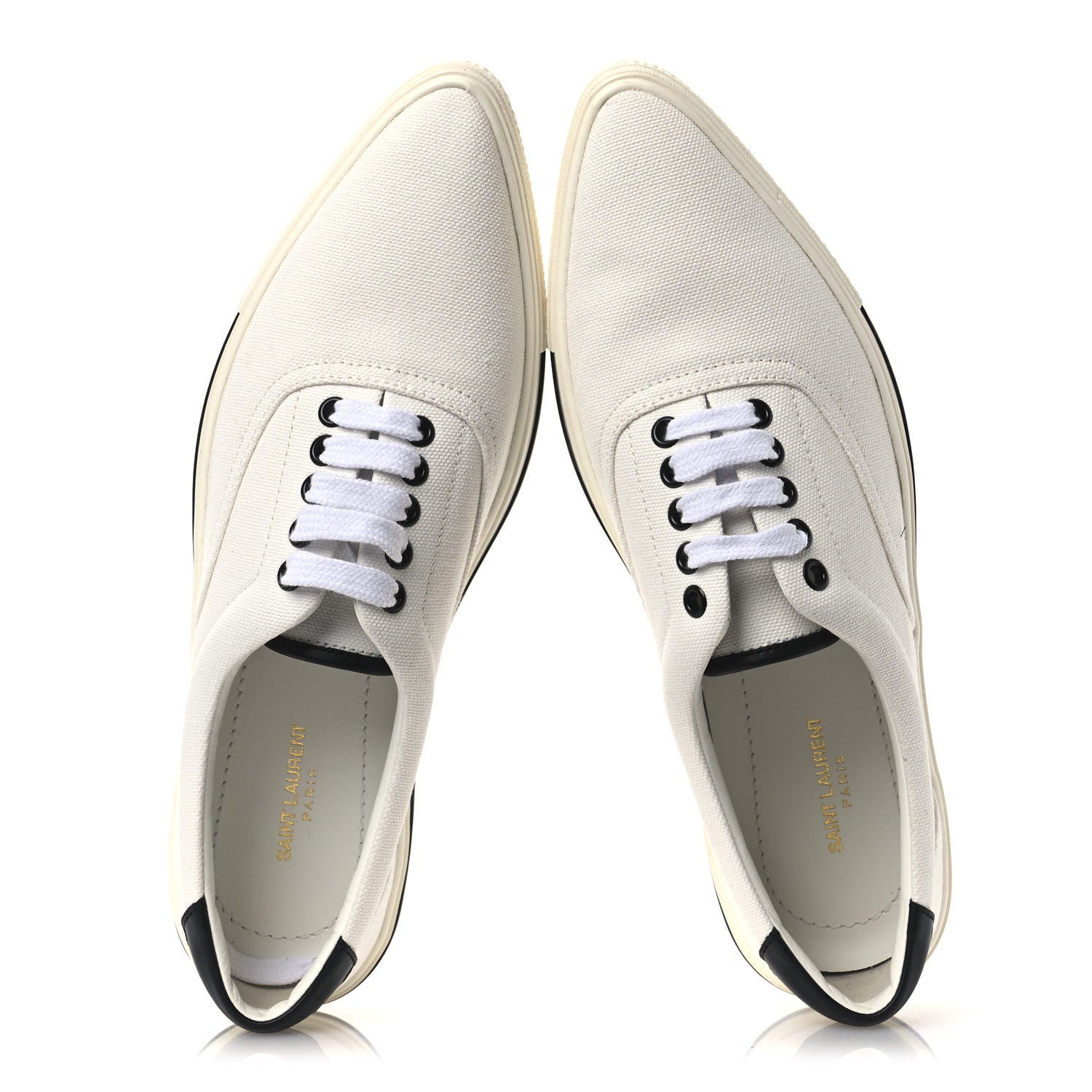 Saint Laurent Elba Greenwich Club Low Top Sneakers 41 Off White Black Bianco 2 of 11