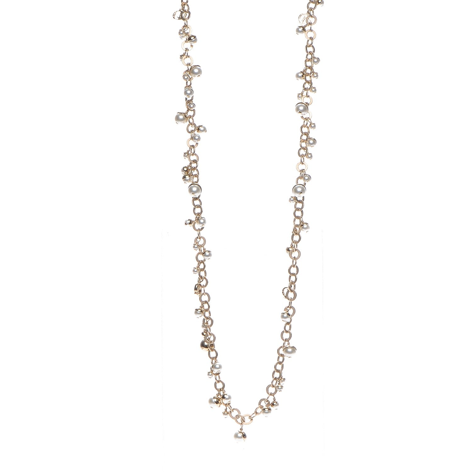 Christian Dior Pearl Mise en Dior Long Necklace Gold 1 of 6