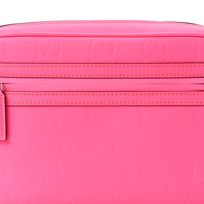 Gucci Rubber Effect Monogram GG Crossbody Bag Fluorescent Fuchsia 8 of 10