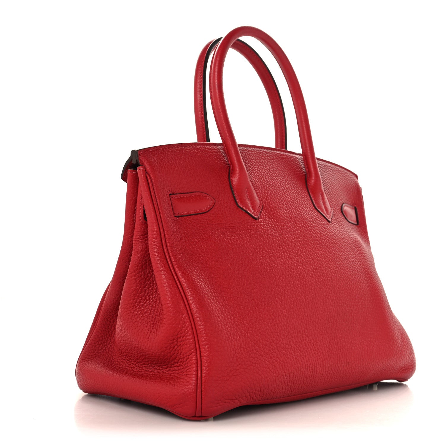 Hermes Taurillon Clemence Birkin 30 Rouge Casaque 3 of 12
