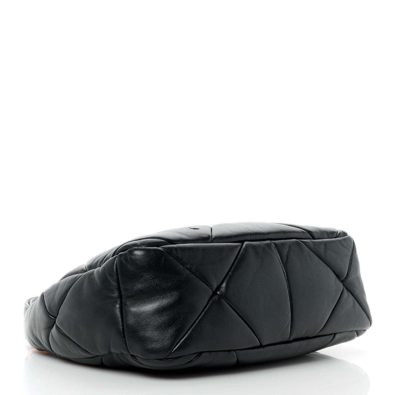 Prada Nappa Re-Nylon Triangle Quilted Patchwork System Shoulder Bag Black 4 of 12