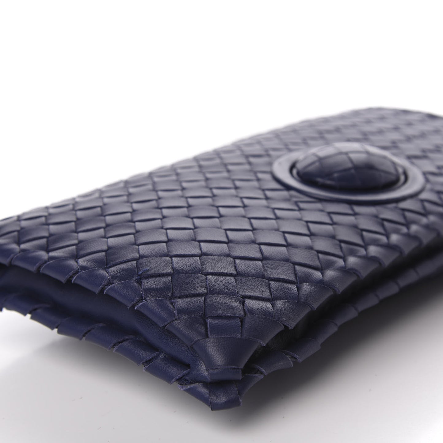 Nappa Intrecciato Turnlock Clutch Atlantic
