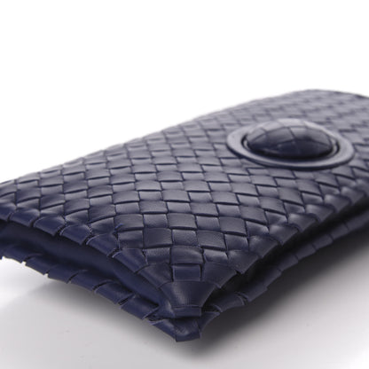 Bottega Veneta Nappa Intrecciato Turnlock Clutch Atlantic 5 of 9