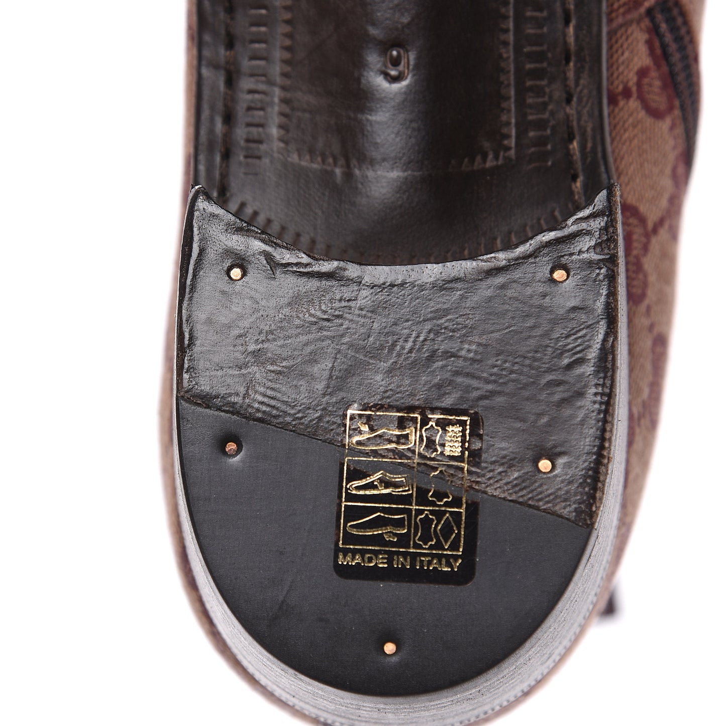 GG Monogram Lizard Mens GG Ankle Boots 9 Sahara Rubino Bright Bordeaux