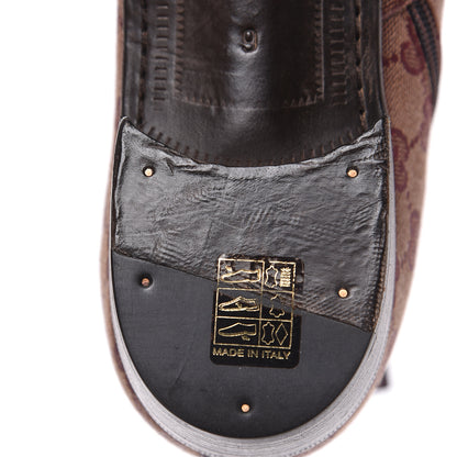 Gucci GG Monogram Lizard Mens GG Ankle Boots 9 Sahara Rubino Bright Bordeaux 7 of 9