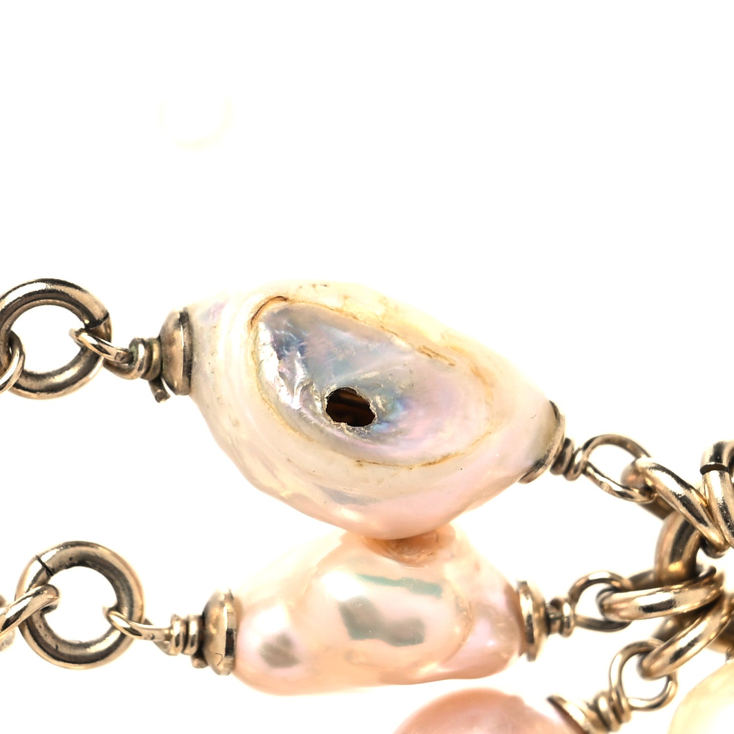 Chanel Pearl Beaded Enamel CC Long Necklace Gold Multicolor 5 of 5